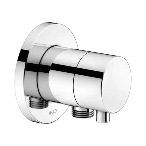 KEUCO IXMO Vanne d‘inversion à encastrer 2 consommateurs, raccord de flexible avec poignée Comfort, sans arrêt, rosace ronde