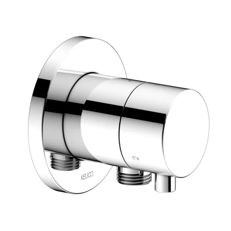 KEUCO IXMO Vanne d‘inversion à encastrer 3 consommateurs, raccord de flexible, poignée Comfort, avec arrêt, rosace ronde
