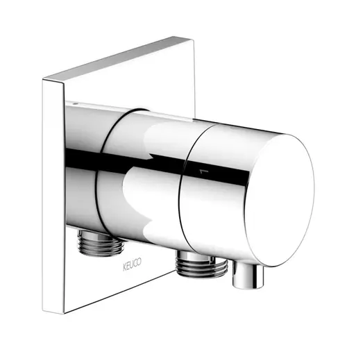 KEUCO IXMO Vanne d‘inversion à encastrer 3 consommateurs, raccord de flexible, poignée Comfort, avec arrêt, rosace carrée