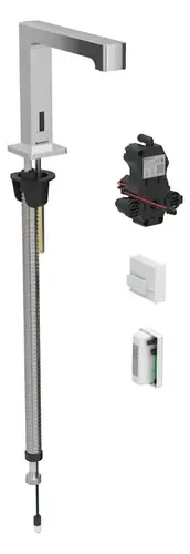 Robinetterie de lavabo Geberit Brenta, saillie 195mm, sans mélangeur, fonctionnement en générateur, pour boîtier de fonction encastré