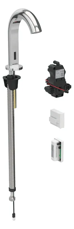 Robinetterie de lavabo Geberit Piave, saillie 167mm, avec mélangeur, fonctionnement en générateur, pour boîtier de fonction encastré