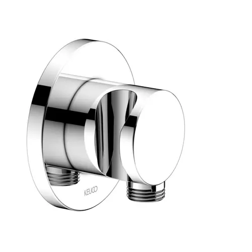 KEUCO Raccord de flexible avec support de douche, rosace ronde