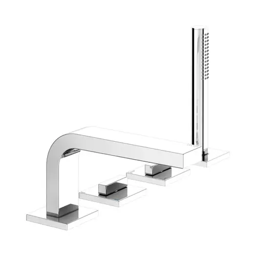 KEUCO EDITION 11 Mitigeur de bain à 4 trous bord de baignoire, saillie 220 mm