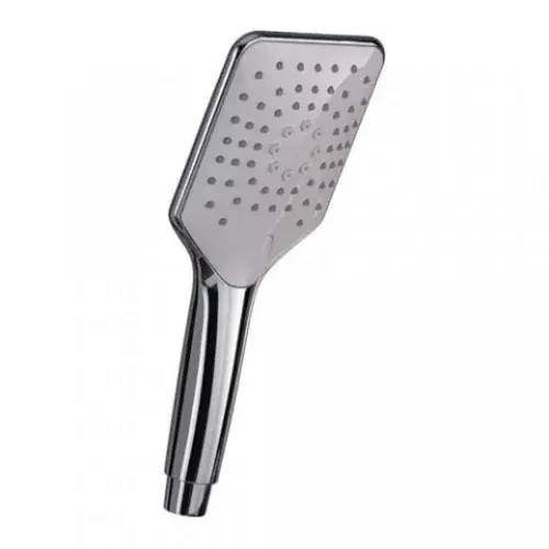 Douchette à main design HSK AquaSwitch Softcube, avec flexible de douche, argent