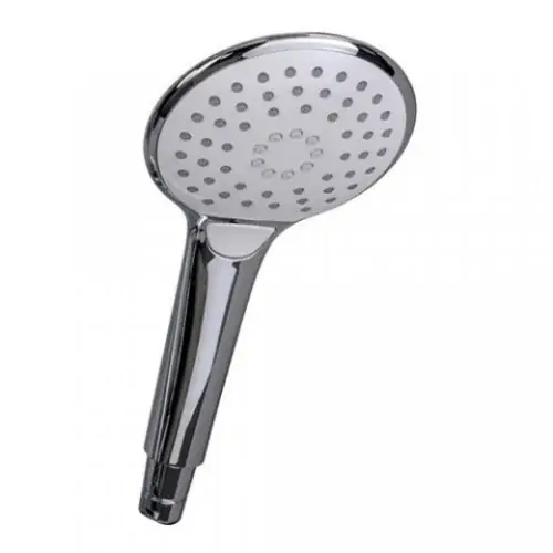 Douchette à main design HSK AquaSwitch ronde, incl. flexible de douche argent