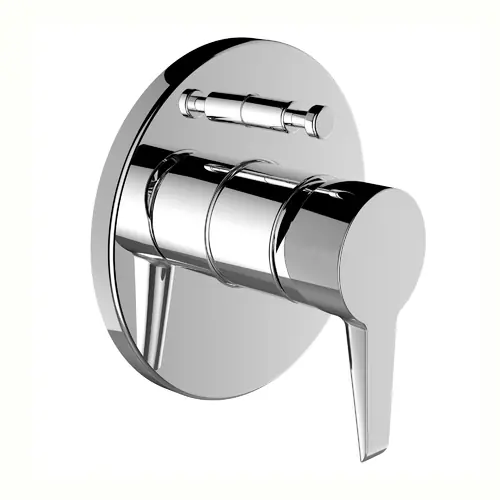 LAUFEN PURE Set de montage final pour mitigeur de bain encastré SimiBox Standard et Light, avec inverseur, clapet anti-retour de tuyau intégré, 2 consommateurs,