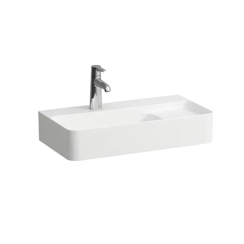 LAUFEN VAL lavabo COMPACT, 1 trou de robinetterie, avec trop-plein, 600x315mm, zone semi-sèche à droite