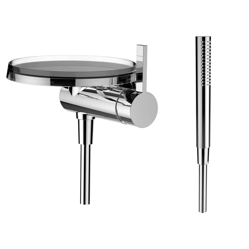 LAUFEN Kartell Mitigeur monocommande de douche encastré pour Simibox 1-Point, montage mural, chromé