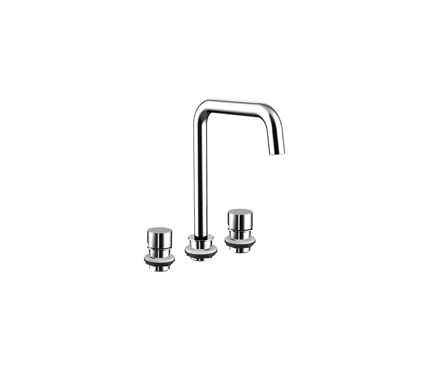 emco evo 800 robinetterie de lavabo, 3 trous, 2 leviers rotatifs, saillie 180 mm, pour evo 800/1000/1200