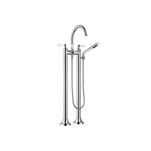 Dornbracht VAIA Mélangeur bain/douche à deux trous, montage indépendant, garniture de douche à main, manette, saillie 221mm
