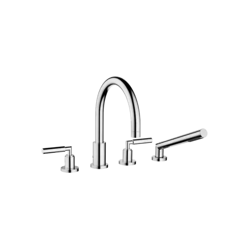 Dornbracht TARA Mitigeur de bain à 4 trous pour montage sur bord de baignoire ou sur bord de carrelage, saillie 220mm