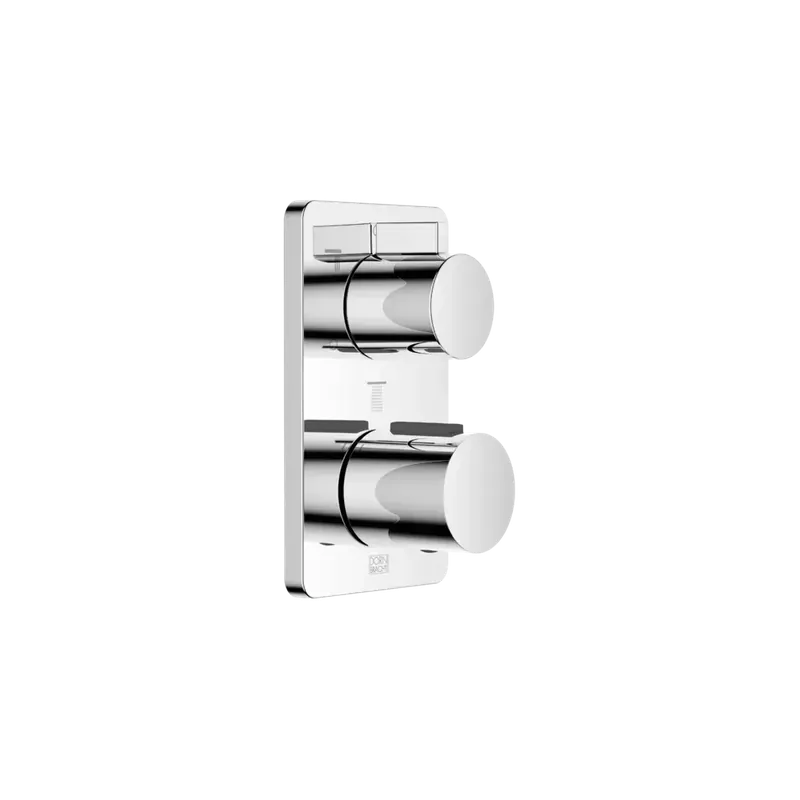 Thermostat encastré LULU de Dornbracht avec régulation de débit à trois voies, kit de montage final