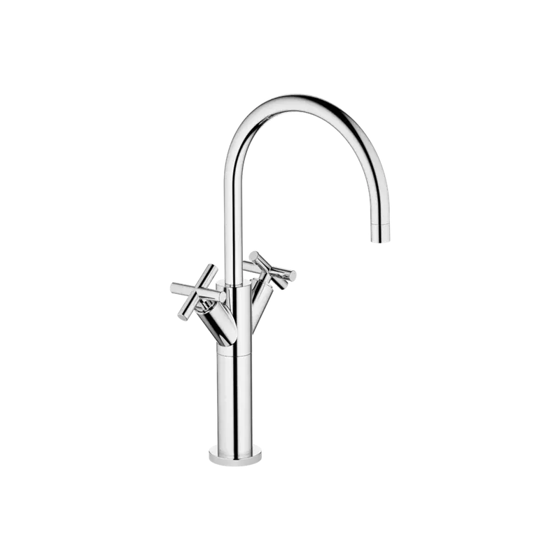 Dornbracht TARA Mitigeur monocommandé pour lavabos avec pied surélevé, sans vidage, saillie 200mm