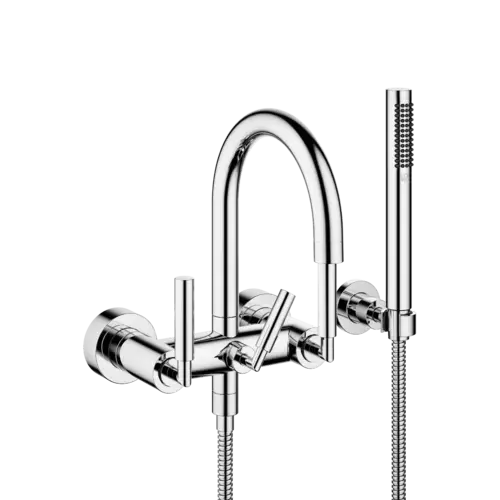 Dornbracht TARA Mitigeur de bain pour montage mural avec garniture de douche flexible, saillie 240mm