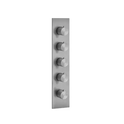 Thermostat encastré prêt à lemploi Gessi316, montage vertical, 4 voies séparées, une rosace