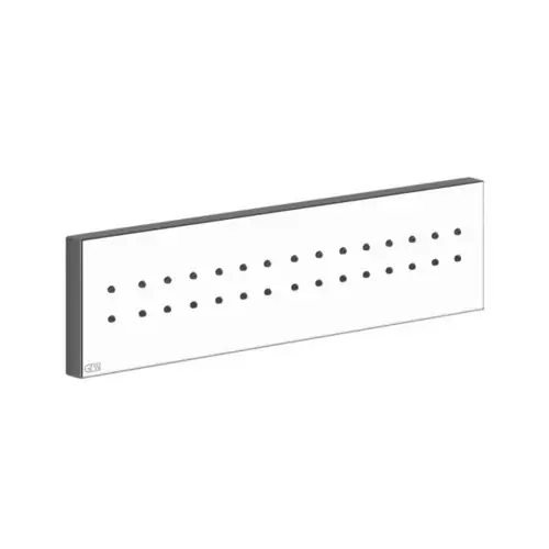 Douche latérale fixe Gessi Rettangolo 1/2, largeur 240 mm, avec accessoire supplémentaire