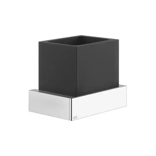 Accessoires Gessi Rettangolo Porte-verre mural, gobelet noir