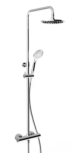 Robinetterie de douche thermostatique en saillie Gessi avec raccords 1/2 cachés, pour douche à main anticalcaire 100 mm ou douche de tête 200 mm