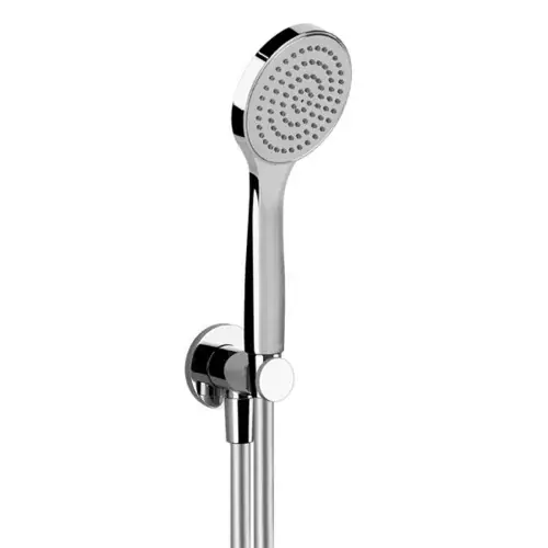 Ensemble de douche Gessi Emporio Via Manzoni, avec raccord mural coudé 1/2 et support, flexible 1,50 m et douchette à la chaux antique