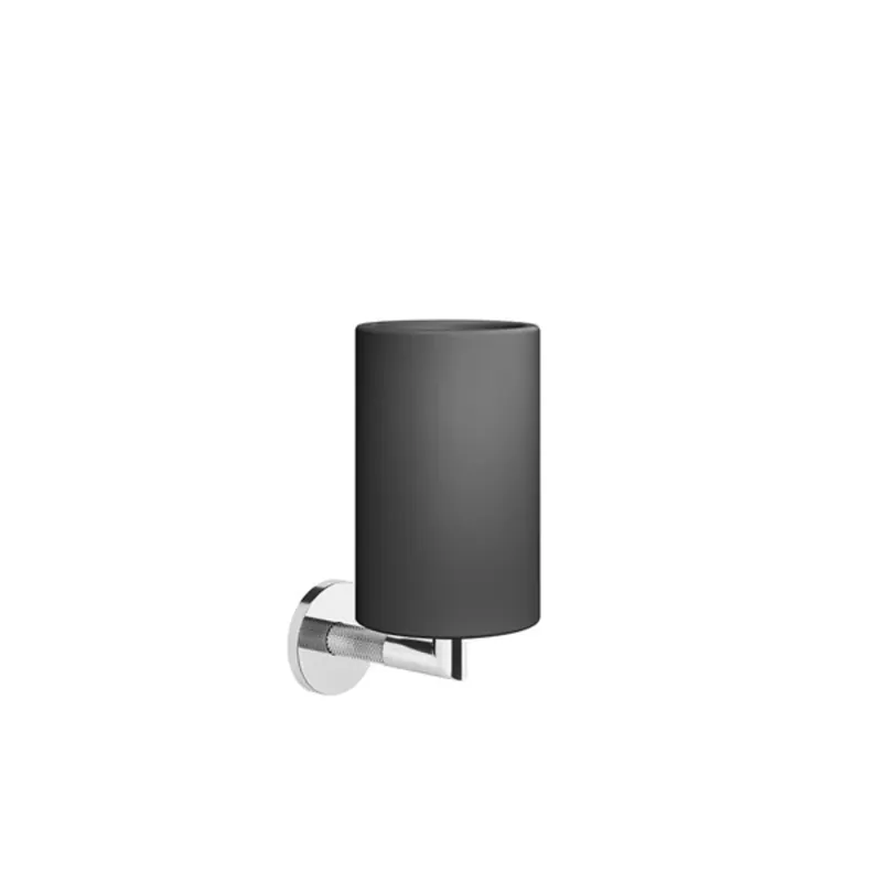 Gessi Anello porte-gobelet mural avec gobelet fixe noir mat