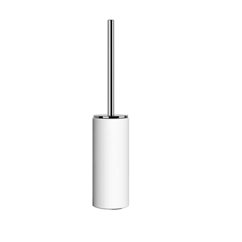 Gessi Anello Ensemble brosse de toilette, modèle sur pied, réservoir blanc mat