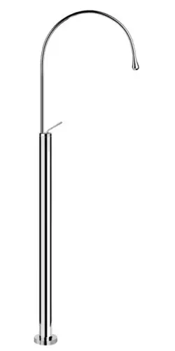 Ensemble prêt à poser Gessi Goccia pour mélangeur sur pied, sans garniture découlement, saillie 387 mm, bec non orientable