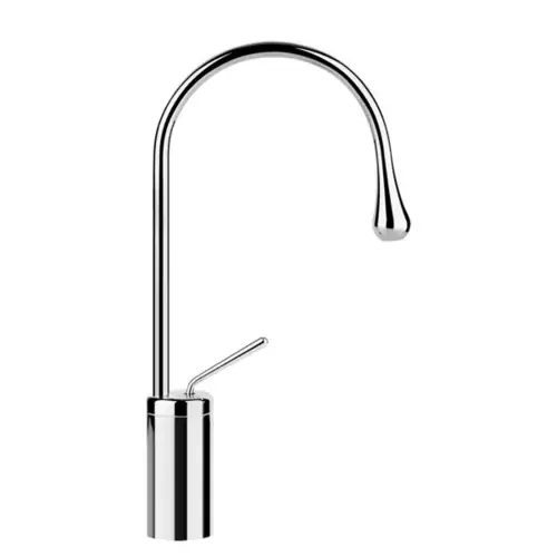Gessi Goccia mitigeur monocommande de lavabo version haute, avec rayon du bec 90 mm, sans garniture découlement, saillie 174 mm, bec pivotant à 360°