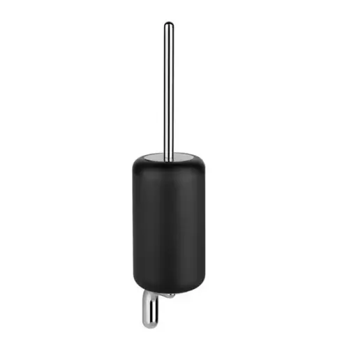 Ensemble de brosses de toilette Gessi Goccia pour montage mural, récipient en GRES noir