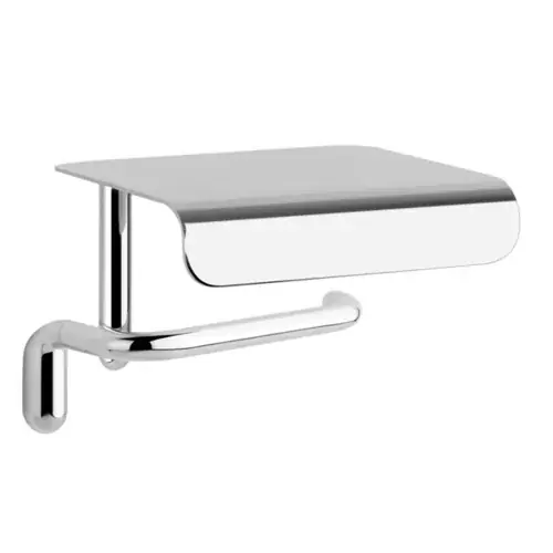 Porte-rouleaux de papier toilette Gessi Goccia avec couvercle, montage mural