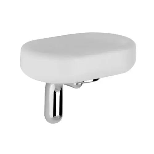 Porte-savon Gessi Goccia pour montage mural, plat en GRES blanc