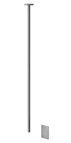 Gessi Gessi316 Intreccio, bec plafonnier de lavabo sans contact, à commande électronique, longueur personnalisée, capteur intégré