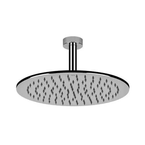 Gessi Emporio douche de tête anticalcaire D300 mm avec articulation et bras de plafond rond, rosace D55 mm, hauteur 263 mm