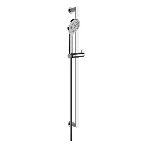 Gessi Emporio ensemble barre de douche avec douchette à main anticalcaire en plastique, type 1 jet et flexible de douche 1.50m