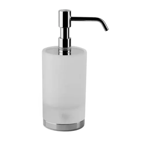 Gessi Emporio distributeur de savon, version à poser, récipient en verre satiné