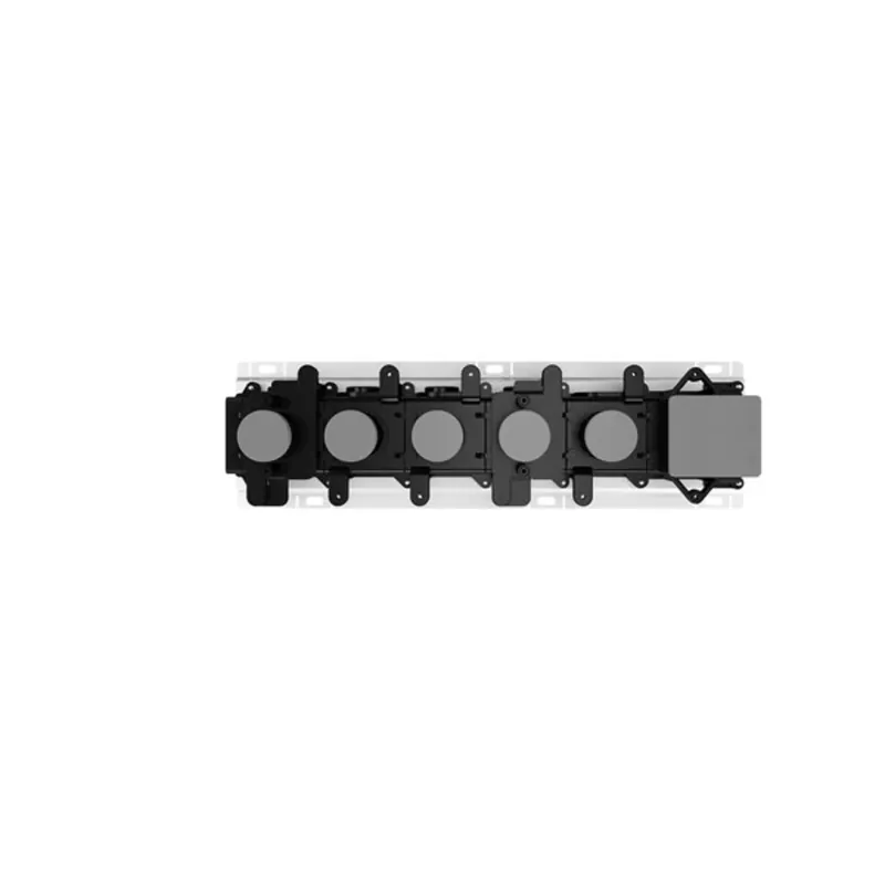 Corps encastré Gessi pour thermostat encastré 3/4 haute performance avec commande par bouton-poussoir pour montage horizontal uniquement avec 4 sorties séparées, avec clapet anti-retour