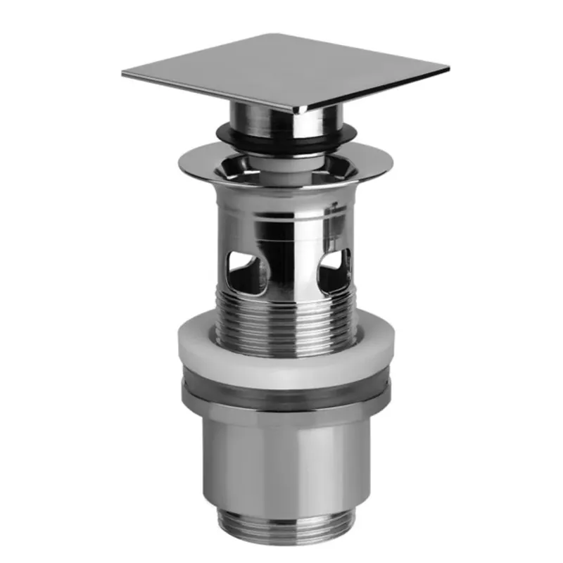 Robinet de vidange Gessi Stop&Go 1 1/4"ur lavabos avec trop-plein, robinet à tige min. 64mm/max.85mm