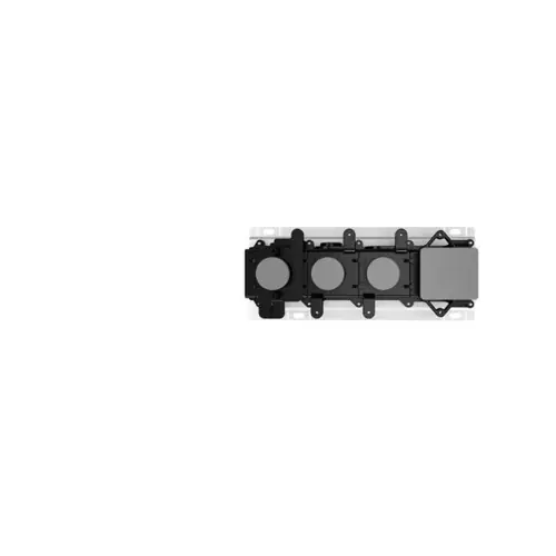 Corps encastré Gessi pour thermostat encastré 3/4 haute performance avec commande par bouton-poussoir pour montage horizontal uniquement avec 2 sorties séparées, avec clapet anti-retour