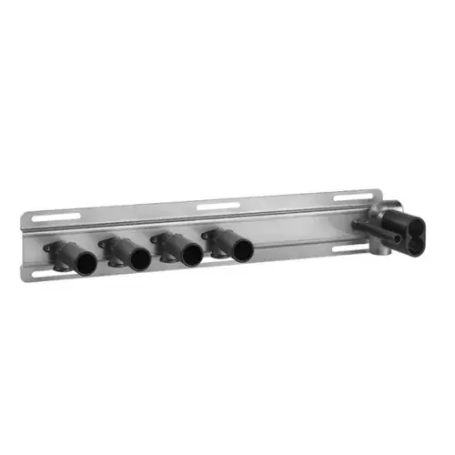 Rail dencastrement Gessi pour thermostat avec commande par bouton-poussoir, 4 sorties séparées
