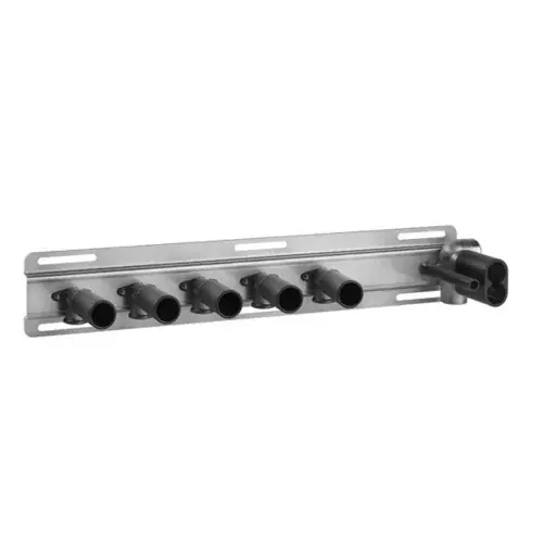 Rail dencastrement Gessi pour thermostat avec commande par bouton-poussoir, 5 sorties séparées