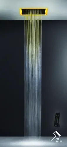 Gessi Afilo, système de douche multifonctionnel 300x500 avec effet de thérapie par lumière colorée, .