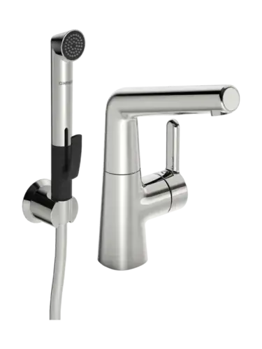 HANSA HANSADESIGNO Style Mitigeur de lavabo et douchette, saillie 151mm