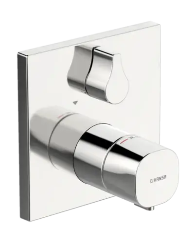 Robinet de douche HANSA HANSALIVING, set de finition, thermostat, encastré
