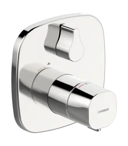 Robinet de douche HANSA HANSALIVING, set de finition, thermostat, encastré, soft edge