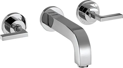 hansgrohe AXOR Citterio mitigeur lavabo 3 trous encastré, bec 162mm, béqu‘illes, rosettes pour montage mural