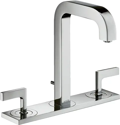 hansgrohe AXOR Citterio mitigeur lavabo 3 trous 170, vidage escamotable, bec verseur 140mm, béqu‘illes, assiette