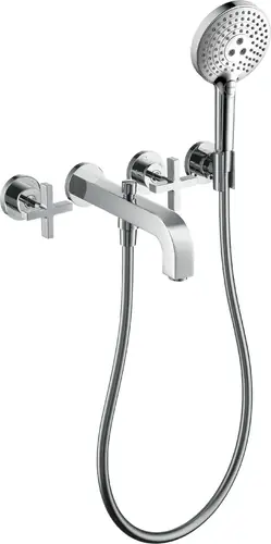 hansgrohe AXOR Citterio Mélangeur bain 3 trous avec poignées croisées