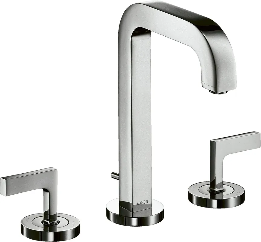 hansgrohe AXOR Citterio mitigeur lavabo 3 trous 170, vidage escamotable, bec verseur 140mm, béqu‘illes, rosaces