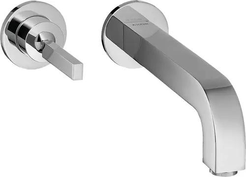 hansgrohe AXOR Citterio mitigeur monocommande de lavabo encastré, rosettes pour montage mural, bec 220mm