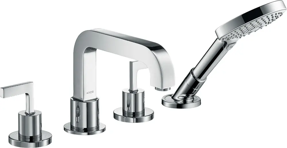 hansgrohe AXOR Citterio Armature d‘arête de carrelage à 4 trous avec béqu‘illes