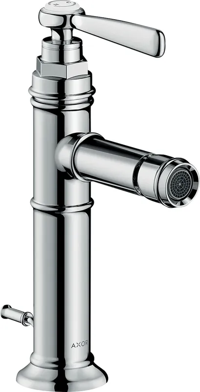 Mitigeur de bidet AXOR Montreux à levier unique de la taille d‘une main, avec poignée à levier et vide-poche